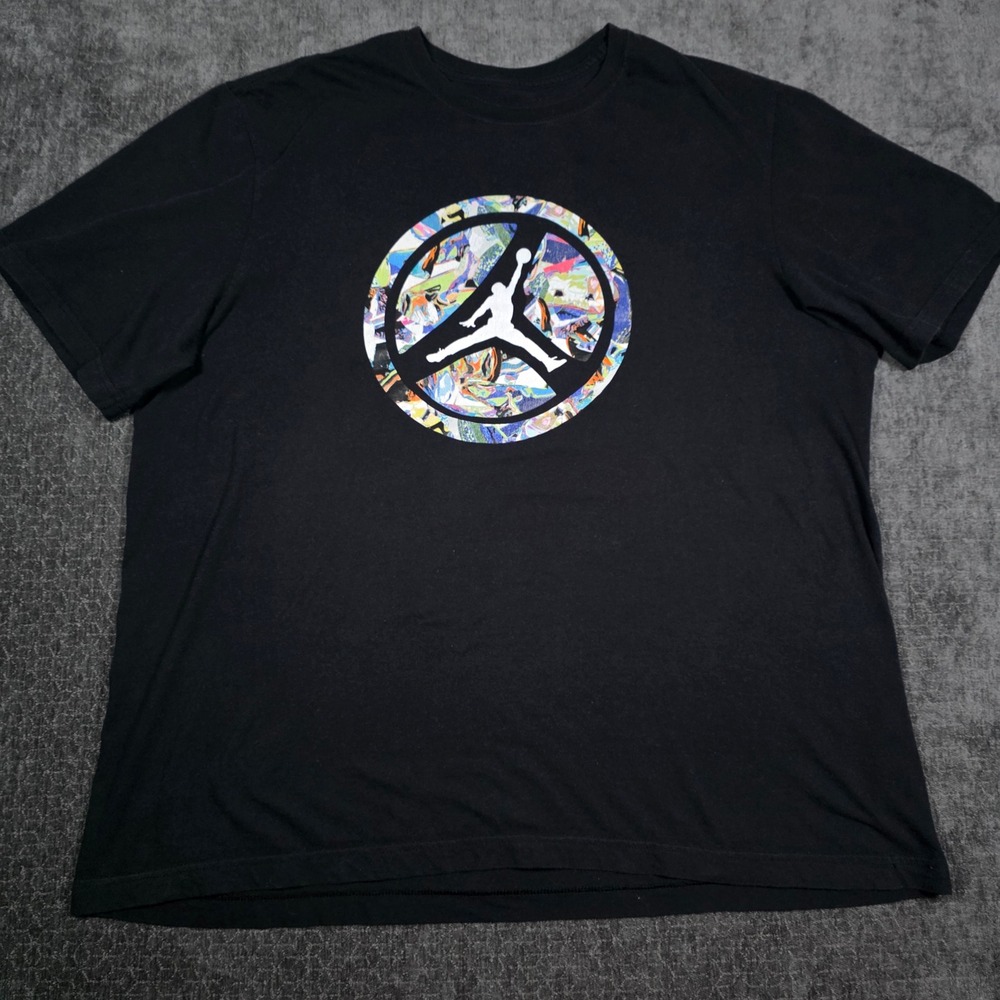 Jordan Brand Jumpman Graphic T-Shirt Mens 3XL Black Short Sleeve Tee Air Nike